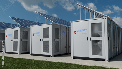 Energy Storage System .3D rendering.