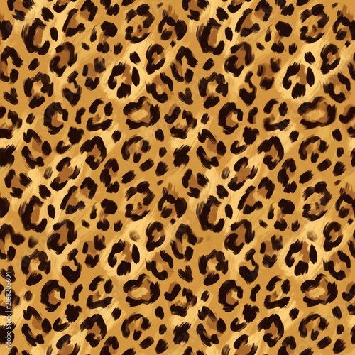 Leopard fur seamless pattern