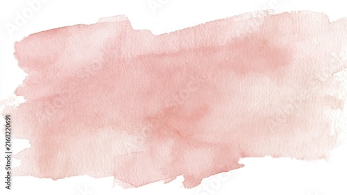 Gentle blush pink watercolor paint texture on white paper creating a artistic background design soft