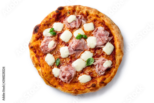Pinsa romana con provola e prosciutto cotto, Cibo Italiano 
