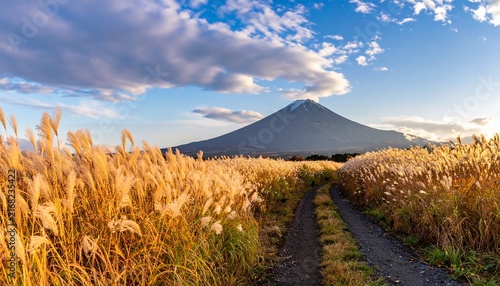 wheat field in the mountains