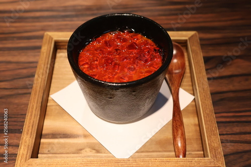 Canvas Print japanese caramel pudding in fukuoka