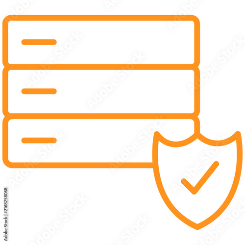 Data Protection Line Icon Style