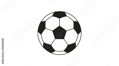 Vector illustration of classic black and white soccer ball isolated on white background
