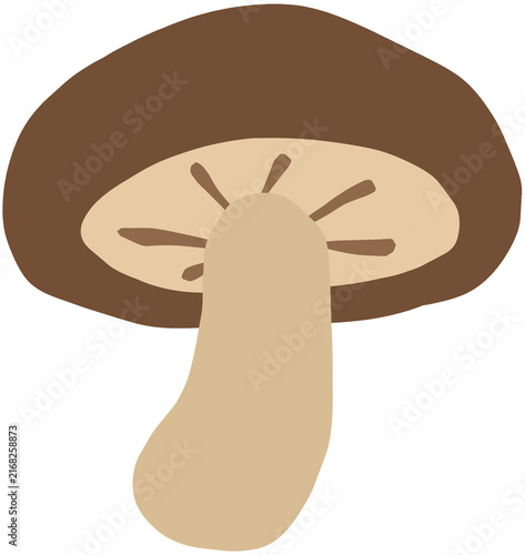 Brown Mushroom Illustration