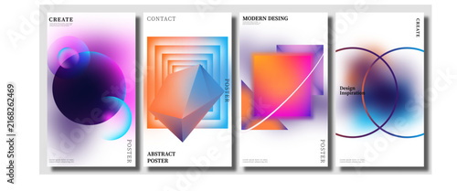 Abstract poster design showcasing creativity, contact, and modern design inspirations
