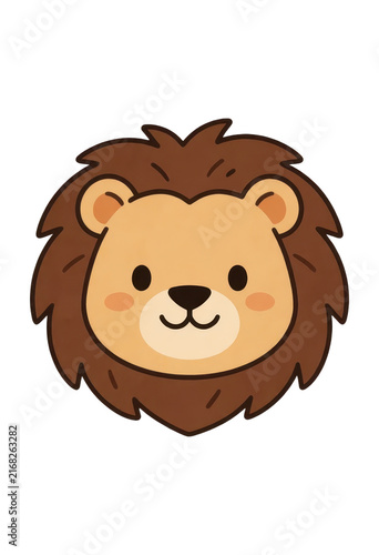Cute Lion Head Cartoon Transparent Background