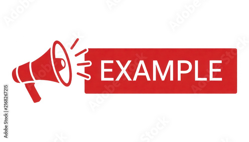Red Megaphone Banner Announcement Transparent Background