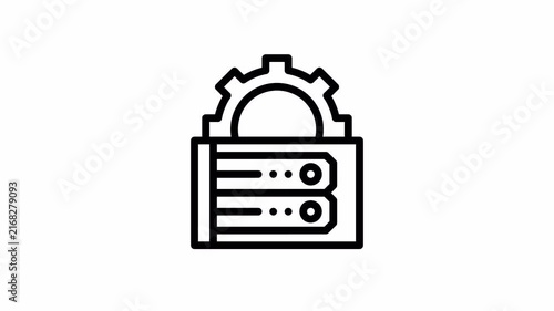 Server Configuration minimalist stroke animation