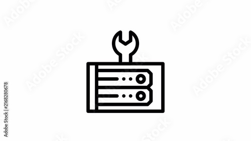 Server Maintenance minimalist stroke animation