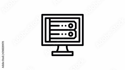 Server Monitoring minimalist stroke animation