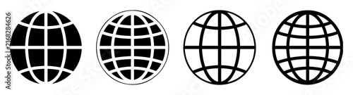 world globe icon set global symbols
