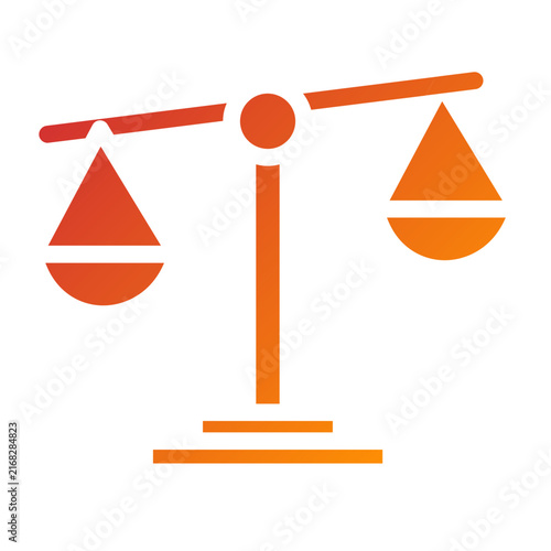 фотографія Justice Line Icon Style