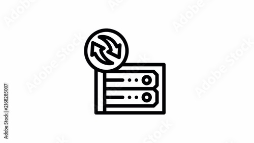 Backup Server minimalist stroke animation