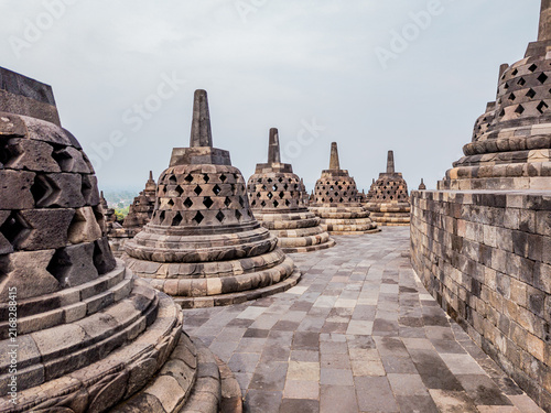 Konstfotografi Borobudur temple, a UNESCO World Heritage Site in Magelang Kabupaten, Jawa Tenga