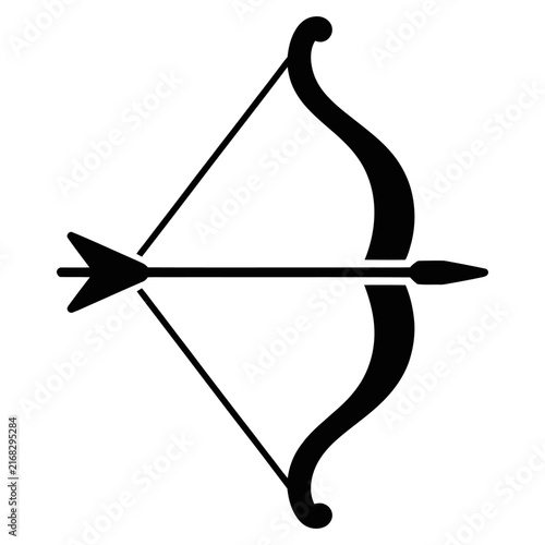 Bow and Arrow Set with Arrows Isolated on White Background for Traditional Archery Sport, Target Practice, Hunting and Outdoor Recreation