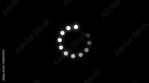 Black gradient dotted round loading page video design