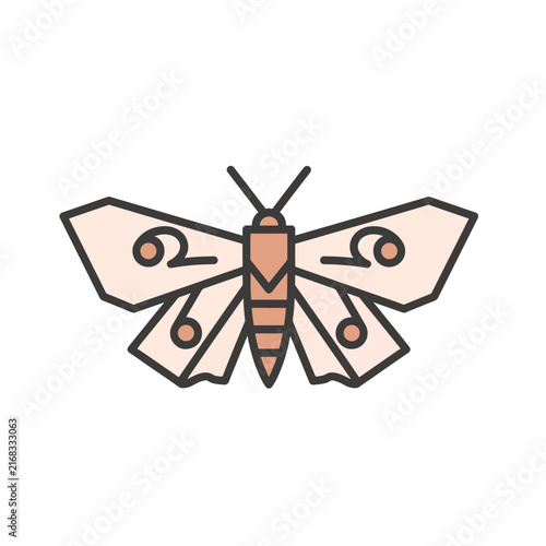 Cute cartoon bee with wings and antennae isolated.