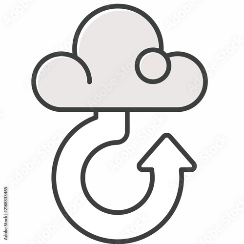 Cute cartoon elephant with large ears and tusks smiling.