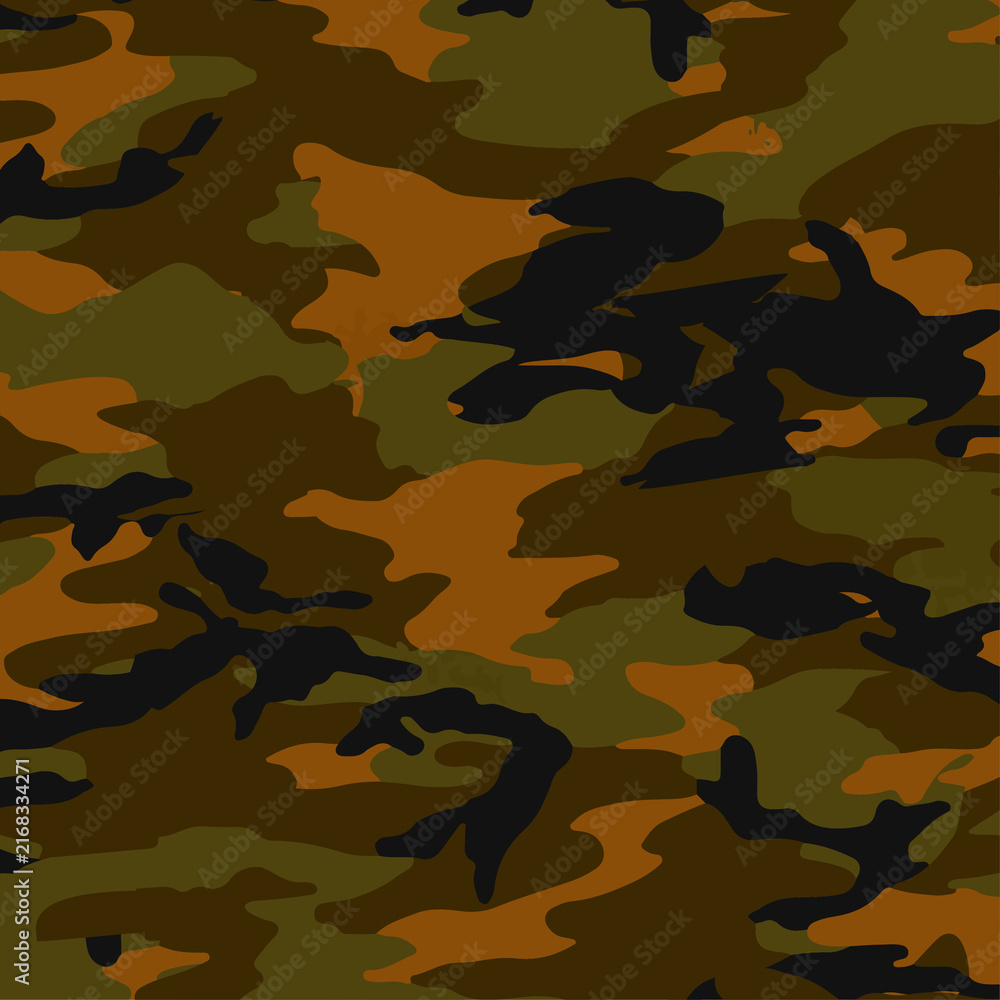 Fototapeta premium Camouflage Pattern in Deep Tones Streetwear Style