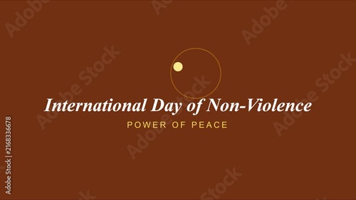 International day of non-violence: power of peace motion for global awareness and human rights campaigns animation 4k