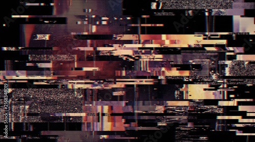 Glitch Effect Abstract Dark Red - High Quality Stock Photo