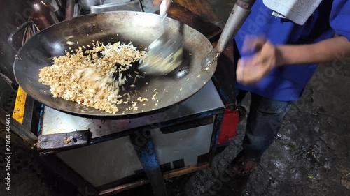 chef preparing fried rice