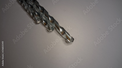 Fototapeta Several masonry drill bits featuring carbide tips