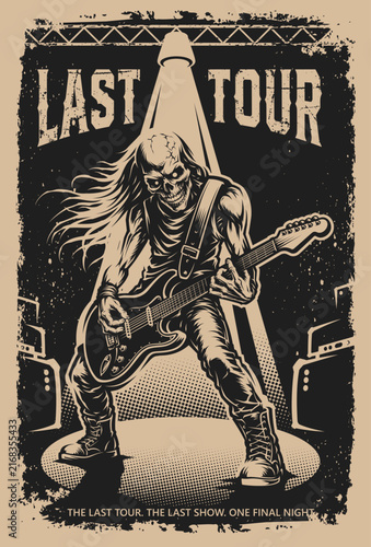 Zombie Rock Guitarist Playing Electric Guitar