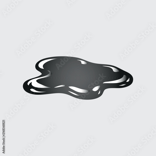 drop of mercury. vector illustration on a white background using gradients.
