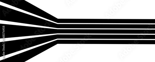 Abstract perspective line wave stripes with 3d dimensional effect. vector ilustration. eps 10
