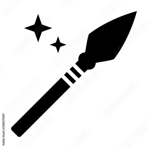 Foto Magic wand icon with shining stars symbolizing fantasy wizardry and enchanting s