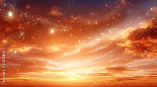 Celestial Sunset Clouds Sky