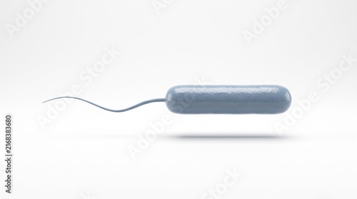 Legionella water bacteria simple portrait 3D illustration