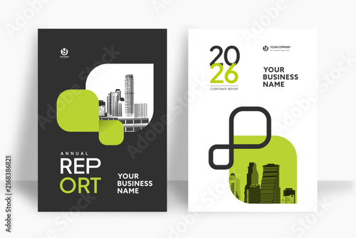 City Background Business Book Cover Design Template