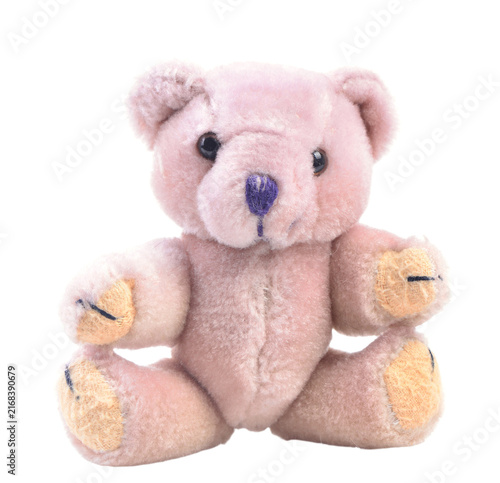 Cuadro en lienzo Teddy bear isolated on white