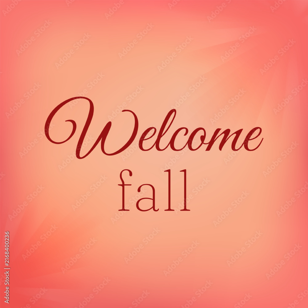 Obraz premium Warm Fall Poster with Gentle Maple Leaves