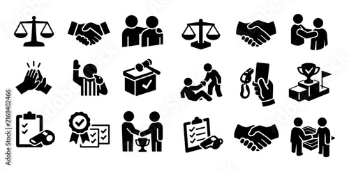 Fair play and sportsmanship icon set with sportsmanship sign fair decision and clean competition for marketing design in isometric style