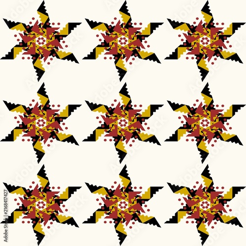 Abstract Geometric Art Deco Style Pattern Background