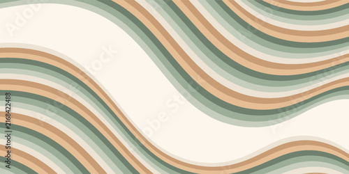 Abstract modern earthly concept waves texture. Vector paper template. Banner graphic design