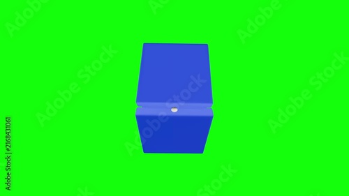 blue highlighter 3D animated on green screen background.