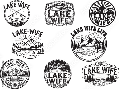 Lake Wife SVG Sublimation Design