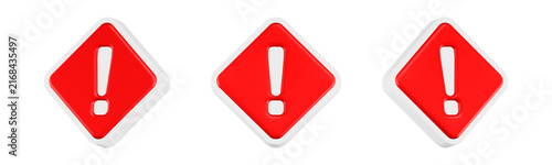Tapety artystyczne alert icon 3D rendering design
