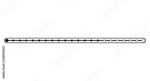 Load bar minimal horizontal progress tracker with rounded track and circular step nodes showing filled markers advancing across clean interface path for status display