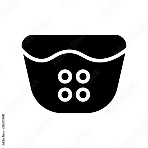 Laundry icon black silhouette that can be used to apply to textiles to give instructions on how to use this clothing