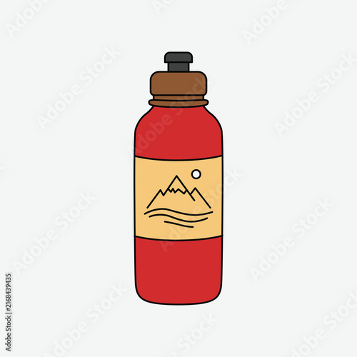 Water Bottle Art Illustration
