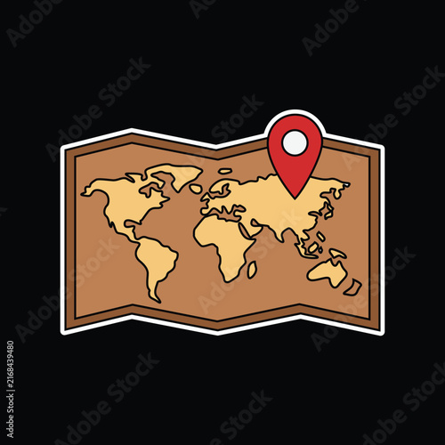 Old Map Art Illustration