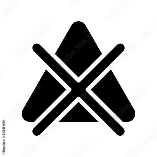 Laundry icon black silhouette that can be used to apply to textiles to give instructions on how to use this clothing