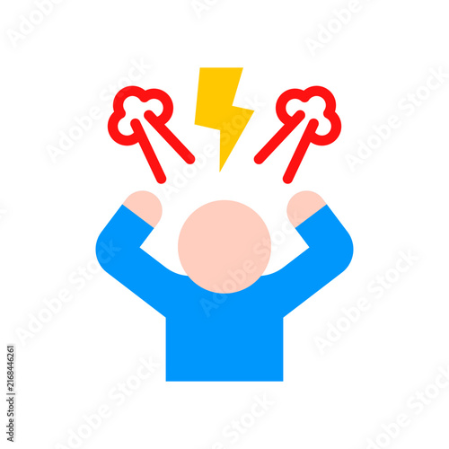 Фотография Anger Icon Flat Color Style