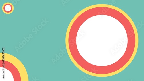 Canvastavla Abstract colorful geometric background template with modern curved lines and gra